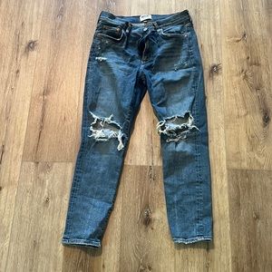 AGOLDE high rise skinny cropped